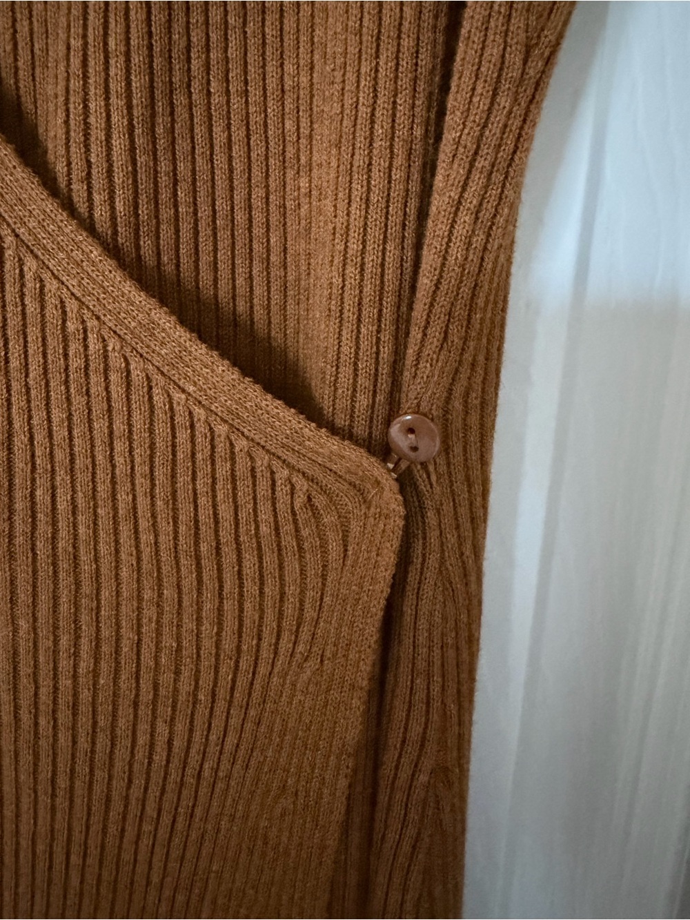 Mango Ribbed Wrap Maxi Dress - Rust - Picture 4 of 7